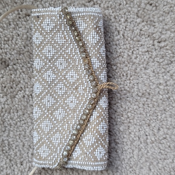 Antique Beaded Diamond Patterned Evening Bag - Picture 13 of 13